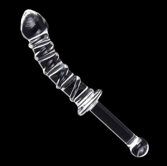 Double-Ended Glass Dildo Handheld Dual Stimulation Sensation — Perfect Size for Beginners & Easy to Clean