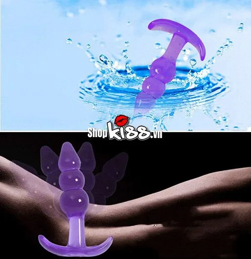 Small Soft Silicone Anal Massager Gay Friendly Purple Pink — Perfect Size & Functionality