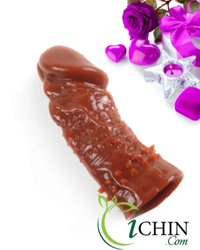 WOLFTOOTH Brown Spiked Veined Condom Sleeve - Performance — Complement Your Pleasure Collection with Us