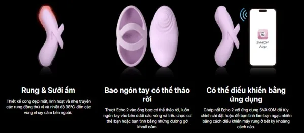 Svako Echo 2 Phone Controlled Heated Vibrating Egg — hình 9