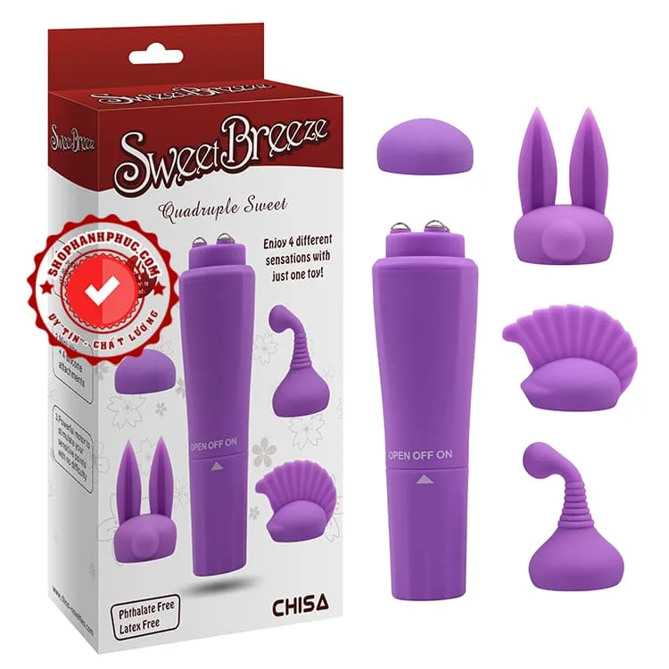 Sweet Breeze 3-Head Multi-Function Vibrator SHP1164 — Crafted by the trusted Chisa brand, this innovative product