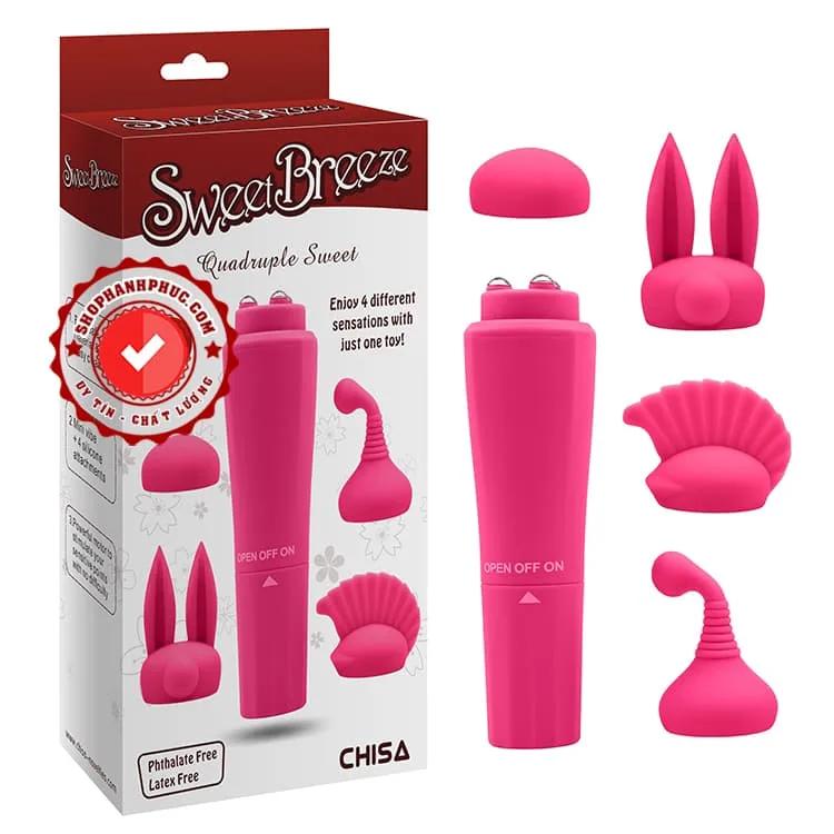 Sweet Breeze 3-Head Multi-Function Vibrator SHP1164 — Product Specifications