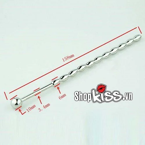 Stainless Steel Urethral Sound Stimulator 158mm for Gay Men — Precise Design and Specifications