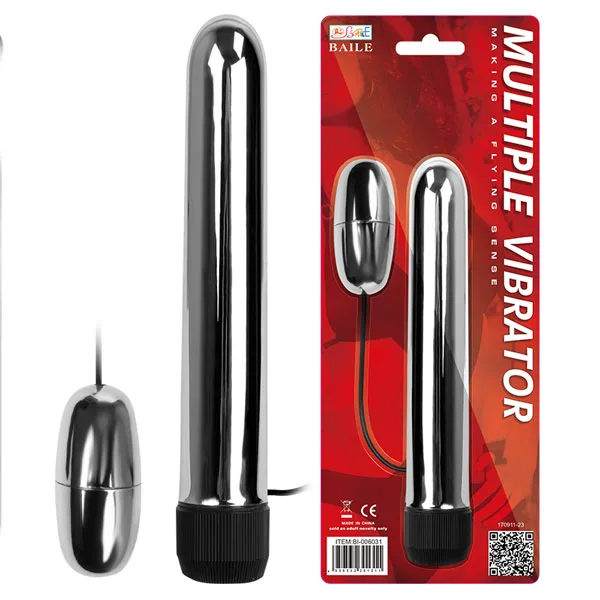 Baile Stainless Steel G-Spot Vibrator Egg Dual Pleasure — Crafted by the famous Baile brand in Hong Kong, this