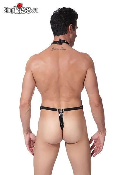 Wild Leather Strap Sexy Thong For Men NY105 Free Size — hình 3