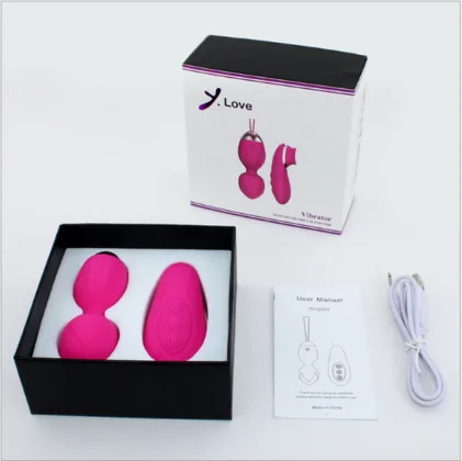 Angela Wireless Double Vibrating Egg Purple Silicone — hình 6