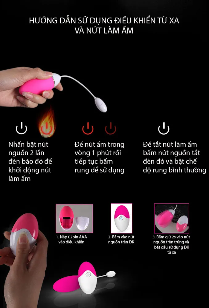 Remote Control Heated Vibrating Egg Rechargeable Silicone — hình 5
