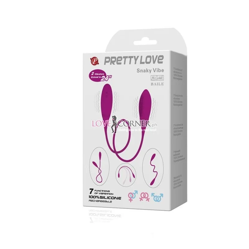 Snaky Vibe Dual Head Silicone Rechargeable Vibrator Premium — hình 4