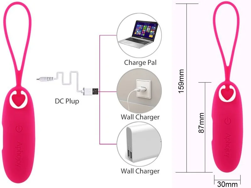 Aphojoy Rechargeable G-Spot Egg Vibrator Soft Silicone — hình 5