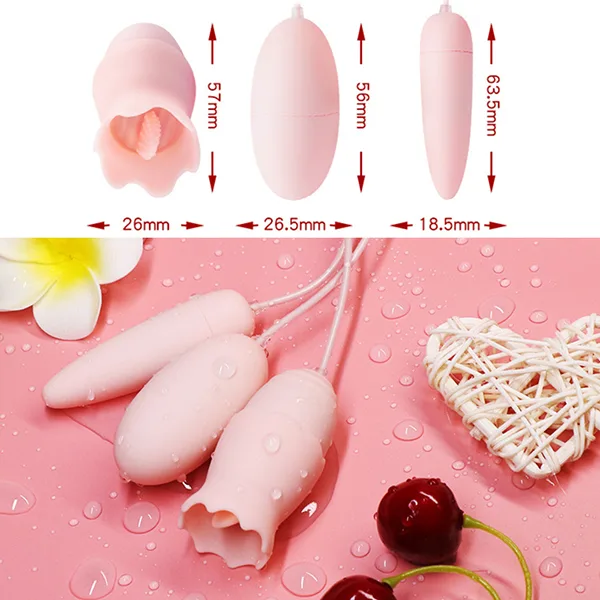 Triple-Head Lingual Vibrating Egg G-Spot Clitoral — hình 3