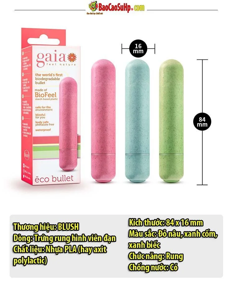 Blush Gaia Mini G Spot Vibrator Powerful Eco-Friendly — Eco-Friendly Innovation for a Greener Pleasure
