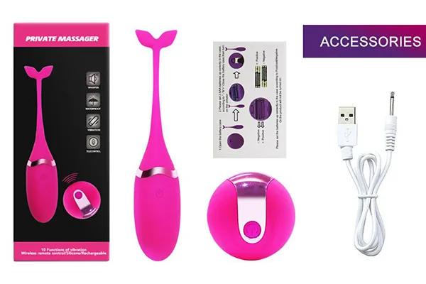 Private Massager Dolphin Wireless 12 Mode Vibrating Egg — hình 6