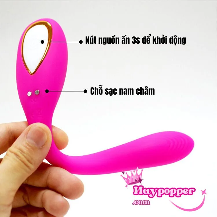 Remote Control C-shaped Double Motor Vibrator USB — hình 6