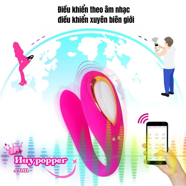 Remote Control C-shaped Double Motor Vibrator USB — hình 5