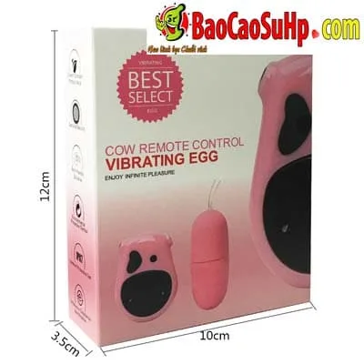 Remote controlled Cow smiling vibrating egg playful toy — This delightful love egg combines playful design with