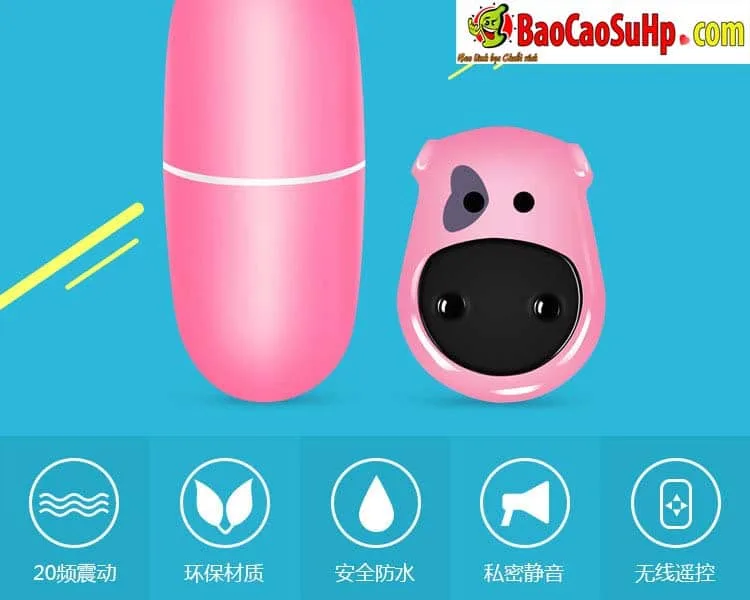 Remote controlled Cow smiling vibrating egg playful toy — hình 5