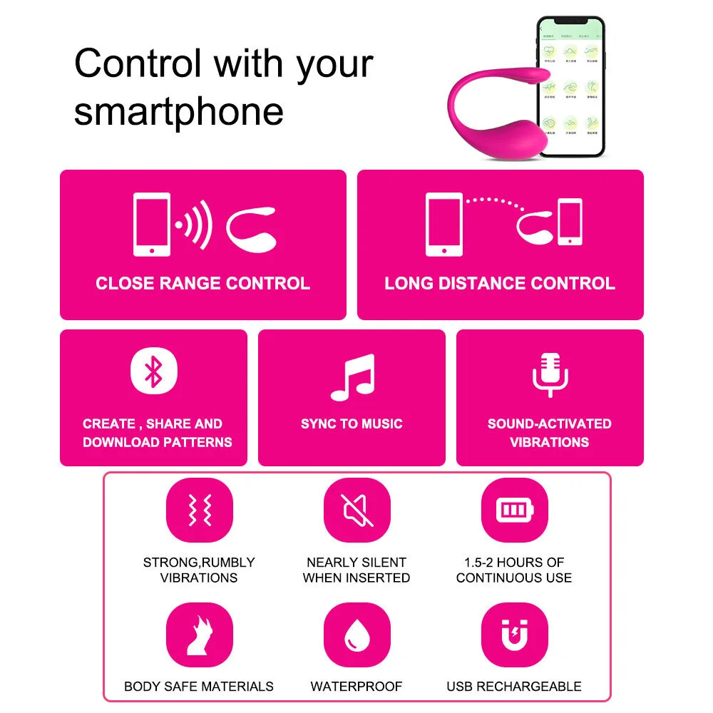Jumping Eggs APP Controlled Wearable Vibrator — hình 4