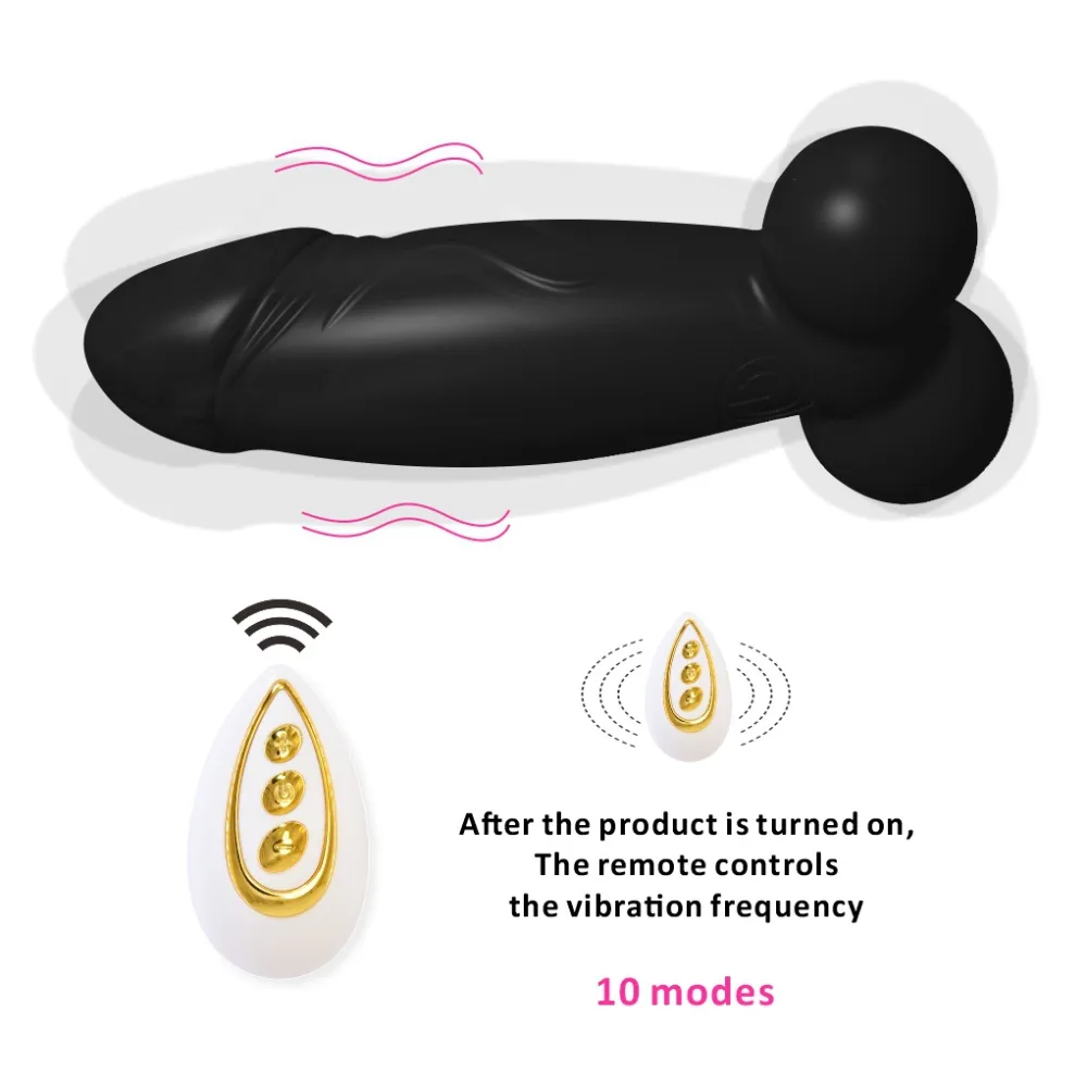 Remote Controller Penis Vibrator Waterproof Silicone Size — hình 5