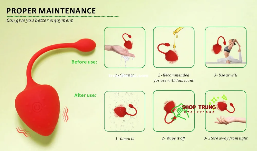 Strawberry-Shaped Remote Control Vibrating Love Egg 9 Speeds — Waterproof & Convenient USB Charging