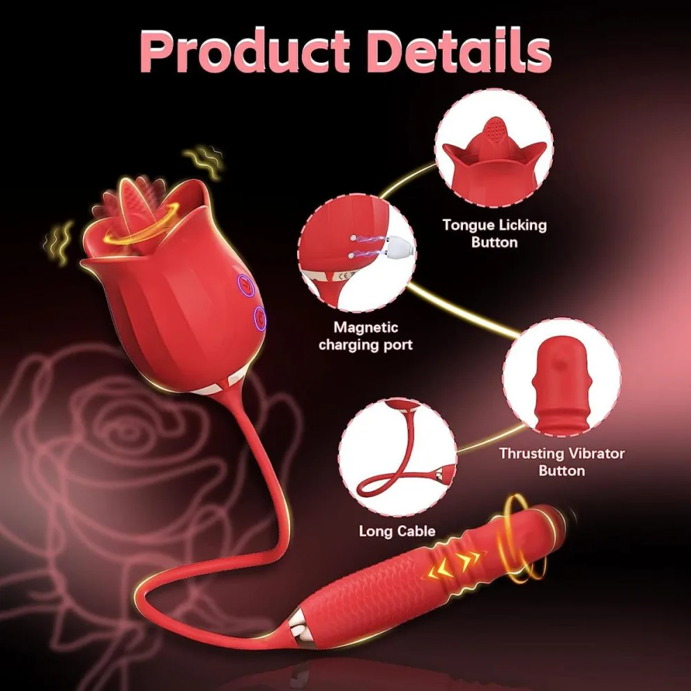 Multifunction Rosehead Vibrating Tongue Licking Egg — Order now and discover new heights of delight!