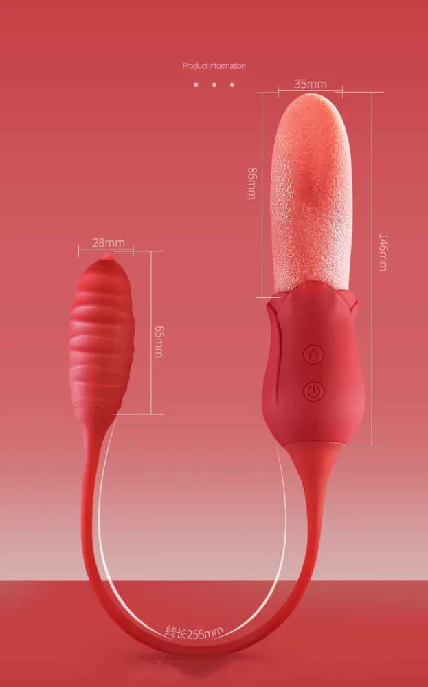 Vibrating Tongue & Egg Dual Stimulator Waterproof 10 Modes — Double Stimulation for Maximum Ecstasy