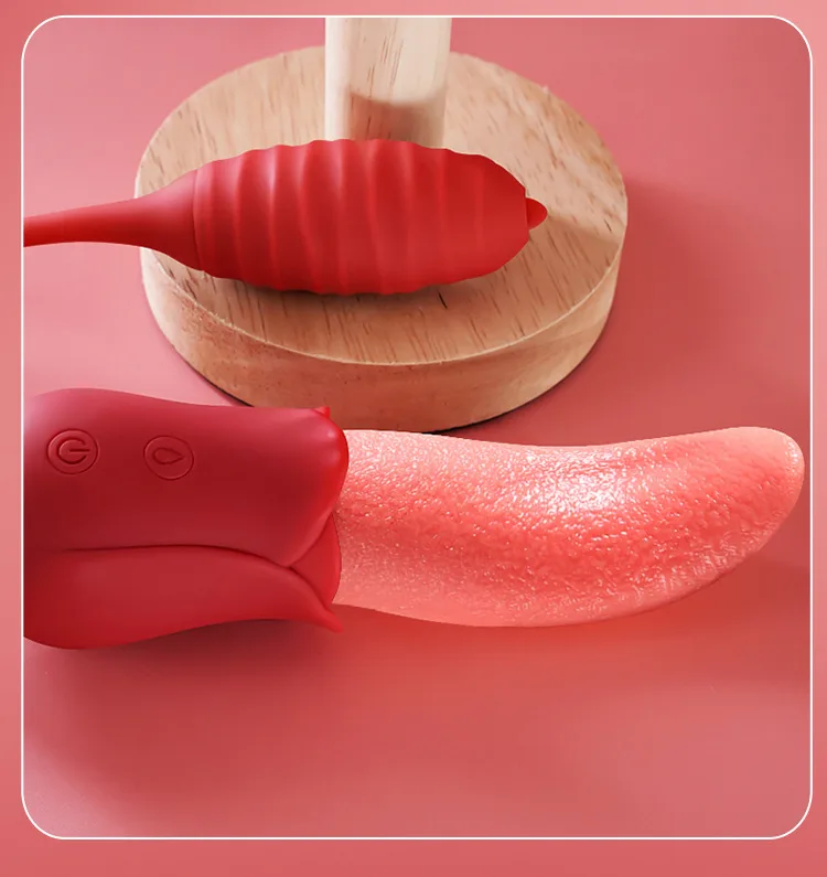 Vibrating Tongue & Egg Dual Stimulator Waterproof 10 Modes — Versatile Use for Full Body Sensations