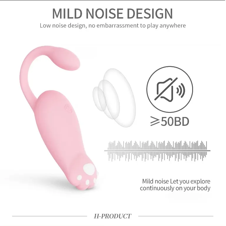 Cat Paw Wireless Remote Vibrating Egg 10 Modes Waterproof — Wireless Remote Control for Discreet Fun