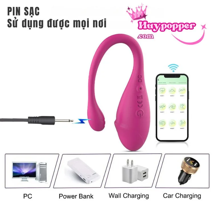 Tadpole Shaped App Remote Vibrating Waterproof Egg — hình 5