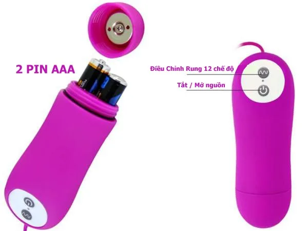 PretyLove Irma Double Head Soft Silicone 12 Mode Vibrator — hình 3