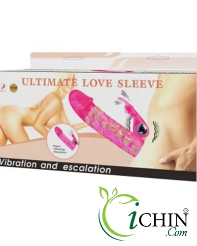 Ultimate LOVE SLEEVE Textured Condom With Clitoral Vibrator — hình 4