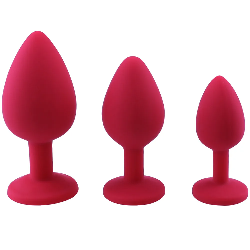 Silicone Anal Plug with Removable Gem Soft Comfortable Explore