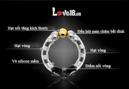 Joker Penis Ring Delay Ejaculation Silicone Metal Enhancer — hình 5