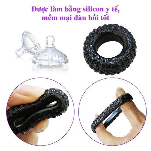 Rally Tire Soft Silicone Delay Ring Control Premature — hình 3