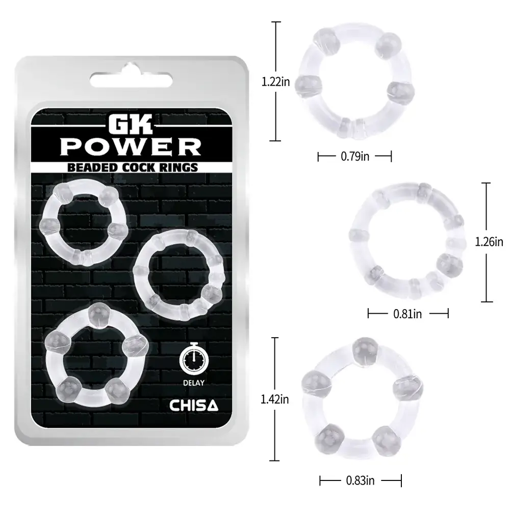 Chisa Triple Bi Penis Rings Premium Delay Ejaculation Toy