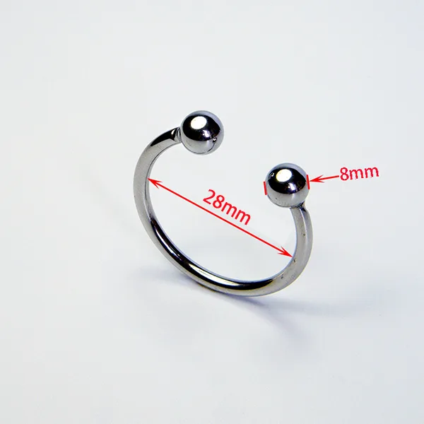 Inox 2-Ball Open Penis Ring Enhance Male Delay Stimulation — hình 4