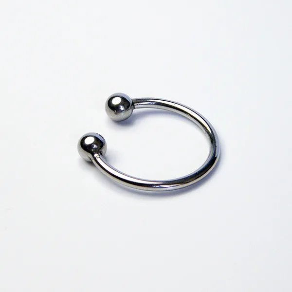 Inox 2-Ball Open Penis Ring Enhance Male Delay Stimulation — Simple and Versatile Usage