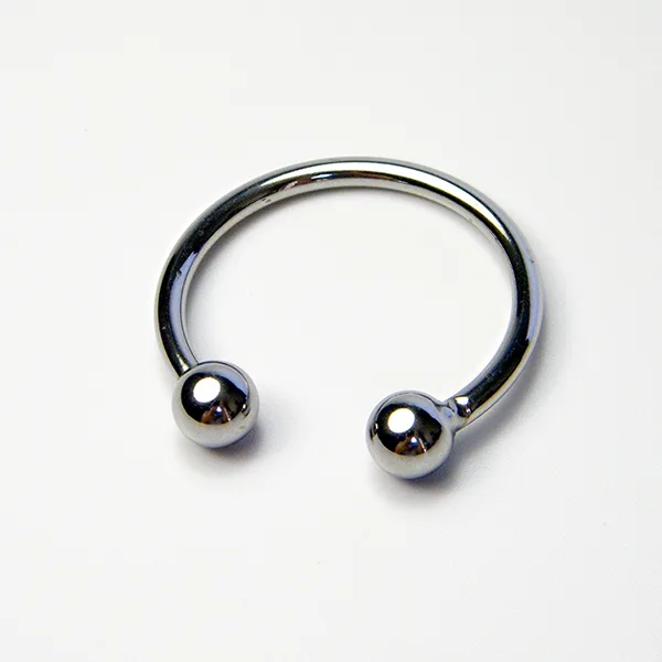 Inox 2-Ball Open Penis Ring Enhance Male Delay Stimulation — hình 2