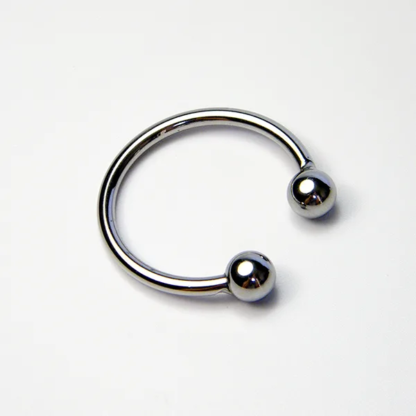Inox 2-Ball Open Penis Ring Enhance Male Delay Stimulation — hình 3