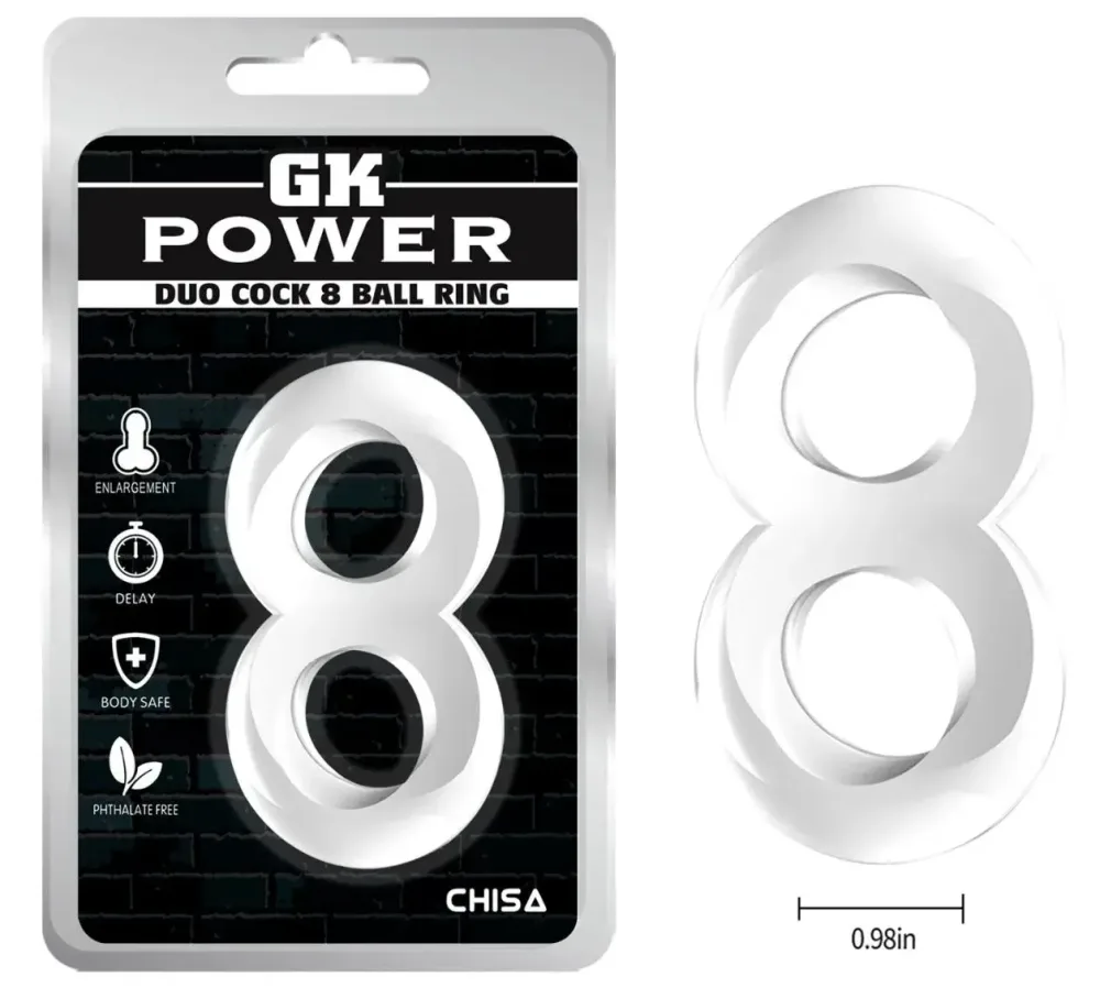 Transparent TPE No.8 Cock Ring Tighten Testicle Boost — The Genius of the Number 8 Design