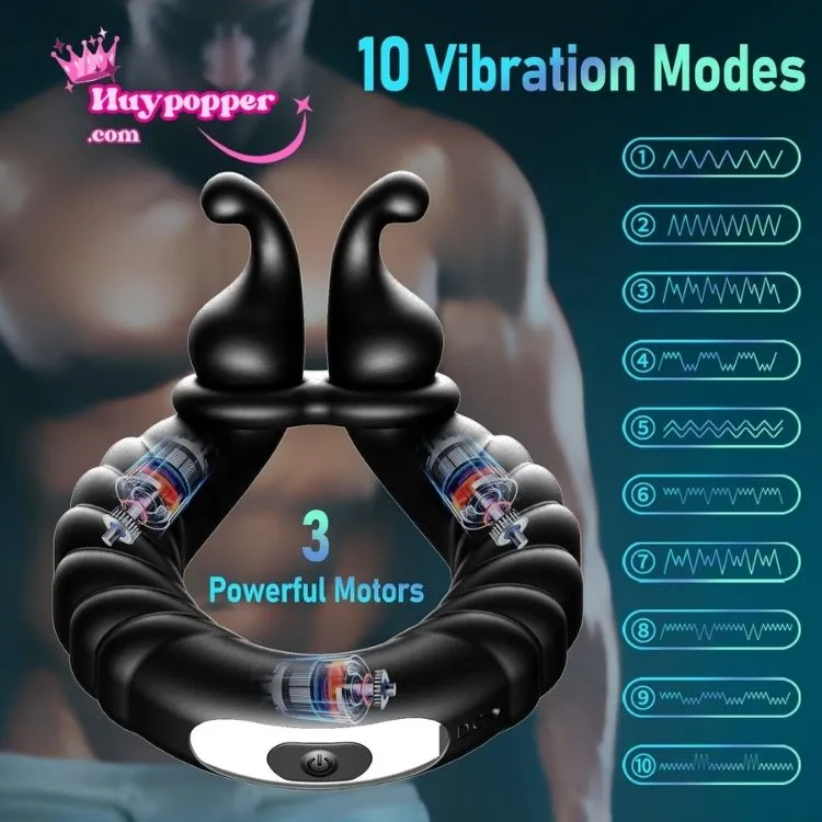 Strong 3 Bullet Vibrating Penis Ring — hình 4