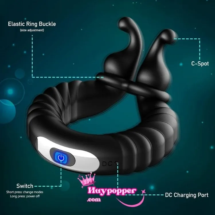 Strong 3 Bullet Vibrating Penis Ring — hình 2