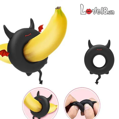 Satan Anti-Premature Ejaculation Penis Ring DC71B — Unique Design with a Provocative Twist