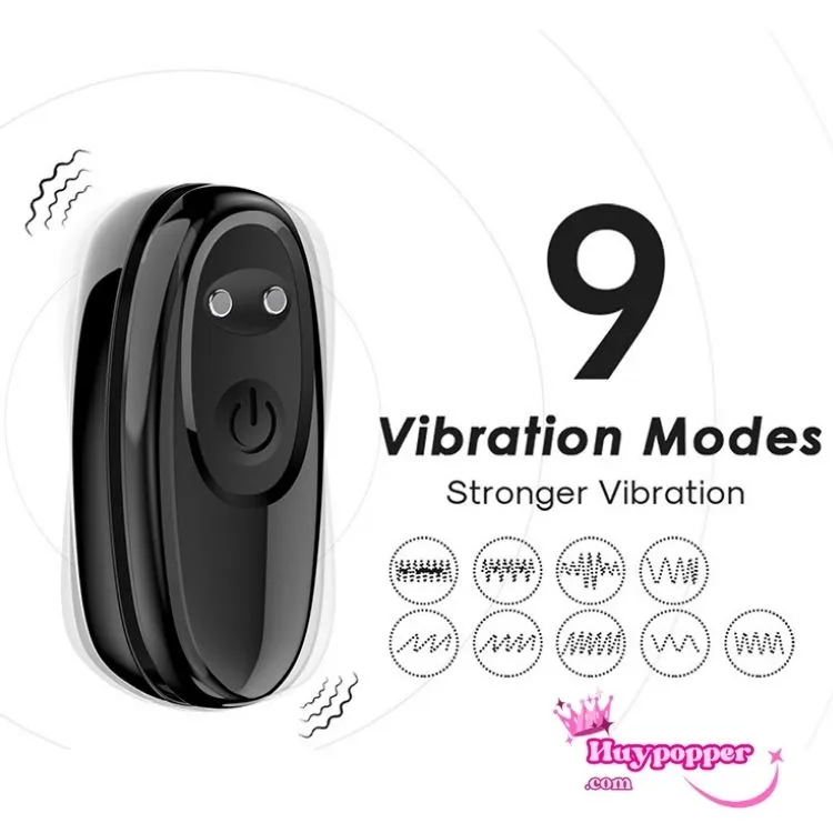 Smart Vibrating Cock Ring 9 Modes Waterproof Delay Enhancer — hình 2