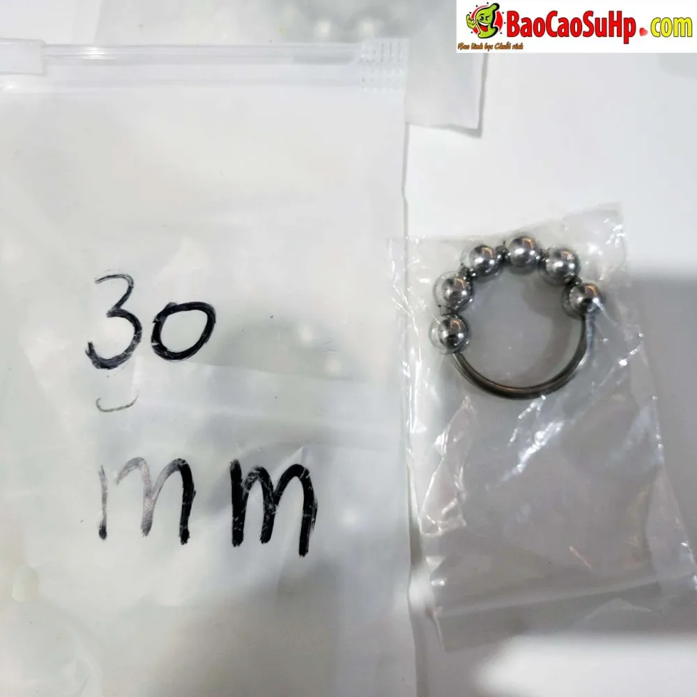 Inox Beaded Metal Cock Ring 30-35mm G-Spot Stimulation — hình 7