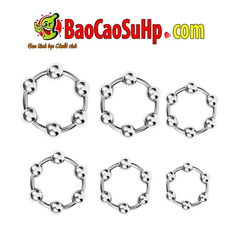 Inox Beaded Metal Cock Ring 30-35mm G-Spot Stimulation — hình 12