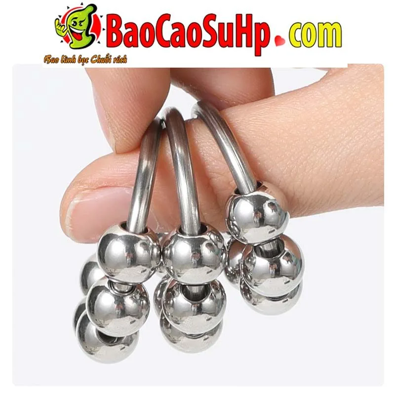 Inox Beaded Metal Cock Ring 30-35mm G-Spot Stimulation — hình 13