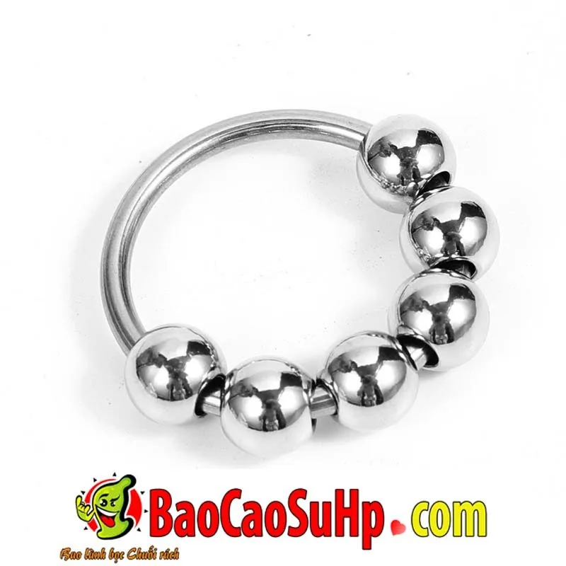 Inox Beaded Metal Cock Ring 30-35mm G-Spot Stimulation — hình 3