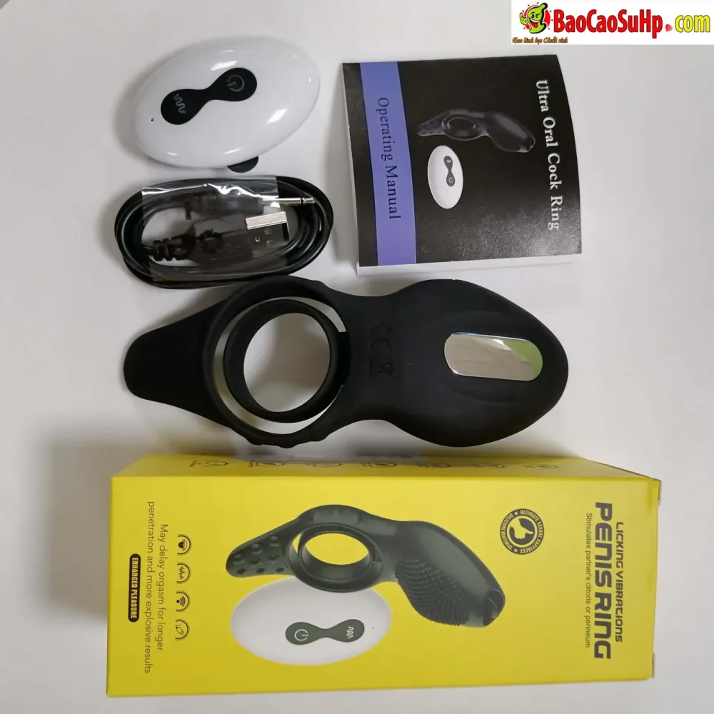 Qiaran Secwell Remote Licking Vibrating Penis Ring — hình 3