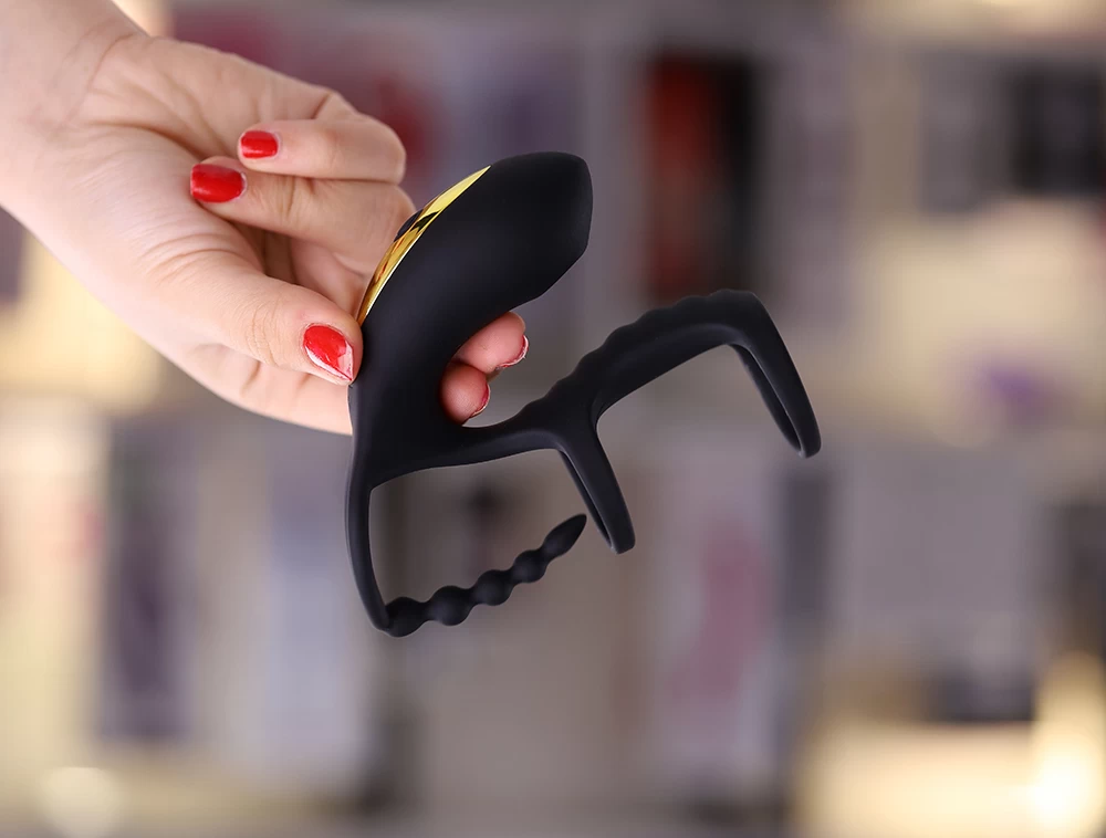 Penis Testicle Stimulator Ring Vibrating Blowjob Combo — Premium Silicone Material for Ultimate Comfort and Safety