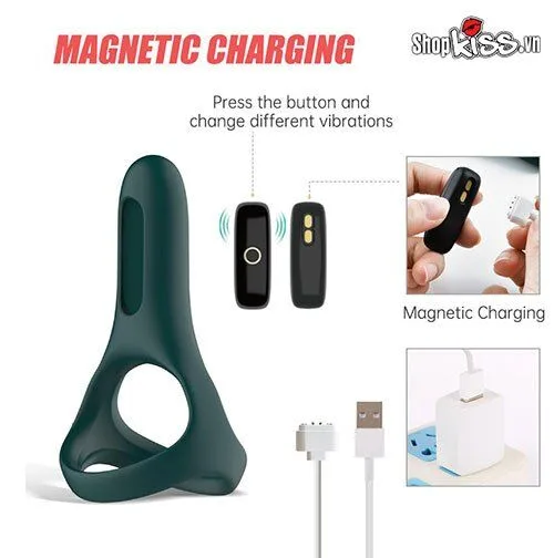 Fun Town Rise Smart Vibrating Cock Ring Delay Erection — hình 3